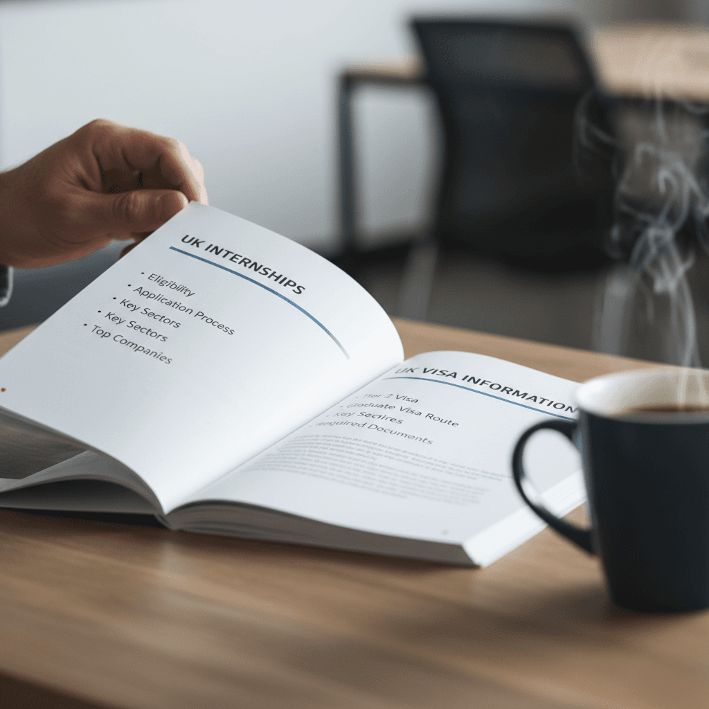 Career guide booklet on display at a RU Consulting event